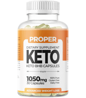 Proper Keto Capsules - Natural Weight Loss Supplement Bottle